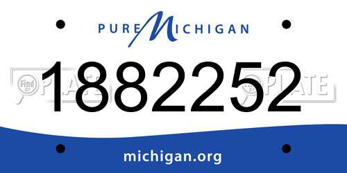 1882252 Michigan License Plate