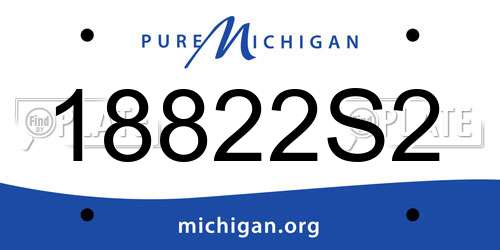 18822S2 Michigan License Plate