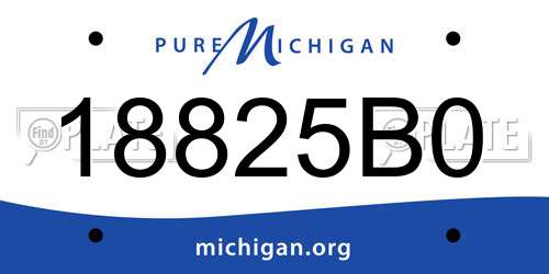 18825B0 Michigan License Plate