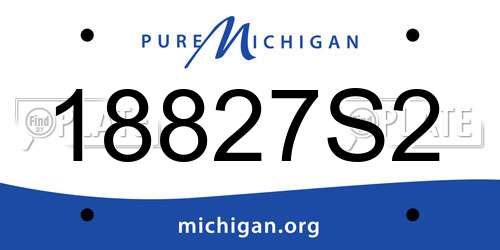 18827S2 Michigan License Plate