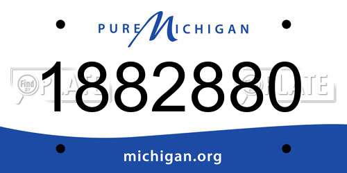 1882880 Michigan License Plate