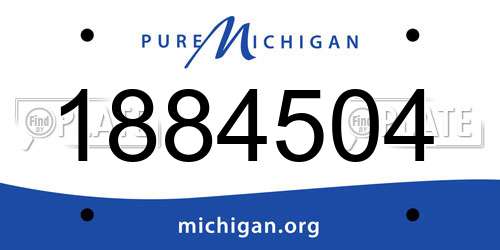 1884504 Michigan License Plate