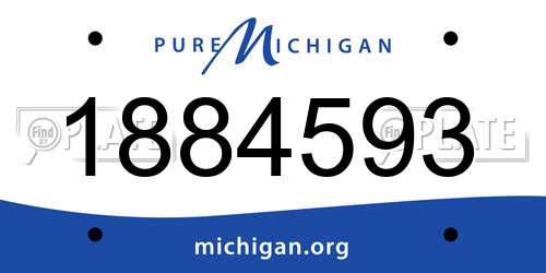 1884593 Michigan License Plate