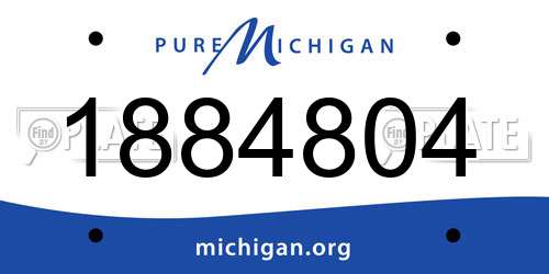 1884804 Michigan License Plate
