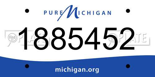 1885452 Michigan License Plate