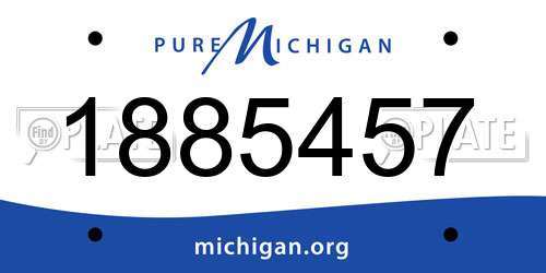1885457 Michigan License Plate