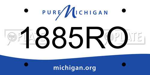 1885RO Michigan License Plate