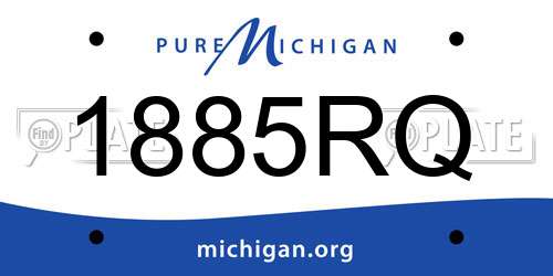 1885RQ Michigan License Plate