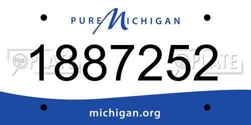 1887252 Michigan License Plate
