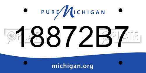 18872B7 Michigan License Plate