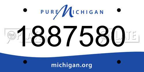 1887580 Michigan License Plate