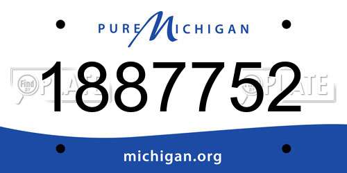 1887752 Michigan License Plate