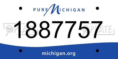 1887757 Michigan License Plate