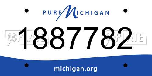 1887782 Michigan License Plate