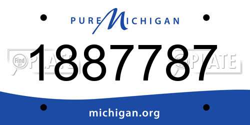1887787 Michigan License Plate