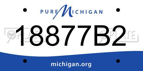 18877B2 Michigan License Plate