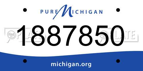 1887850 Michigan License Plate