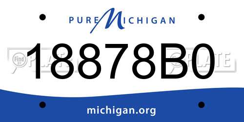 18878B0 Michigan License Plate