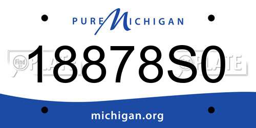 18878S0 Michigan License Plate