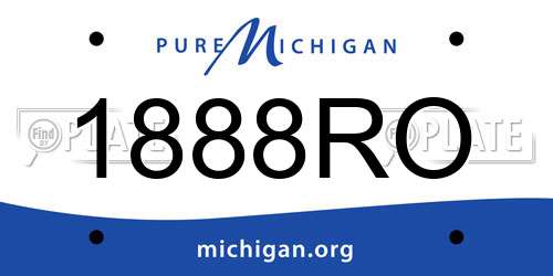 1888RO Michigan License Plate