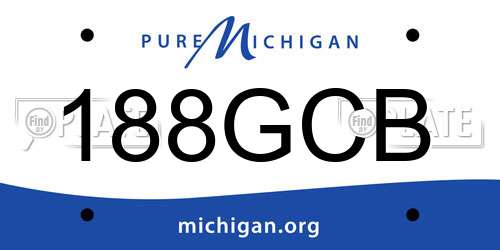 188GCB Michigan License Plate