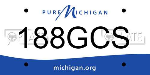 188GCS Michigan License Plate