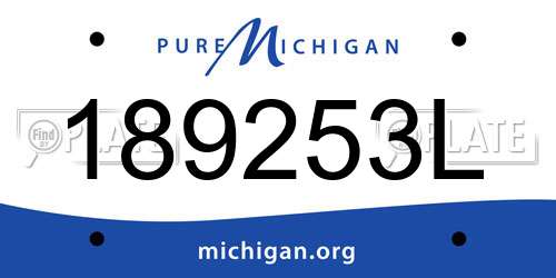 189253L Michigan License Plate
