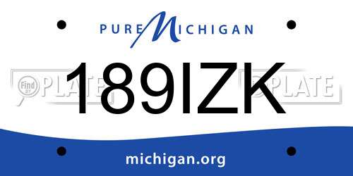 189IZK Michigan License Plate