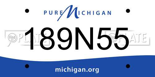 189N55 Michigan License Plate
