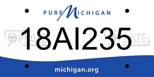 18AI235 Michigan License Plate