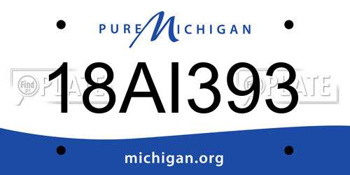 18AI393 Michigan License Plate