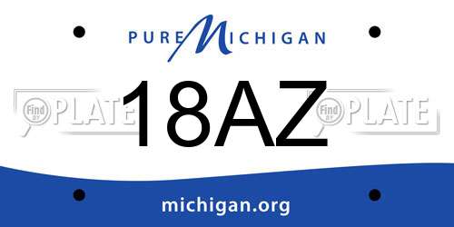 18AZ Michigan License Plate