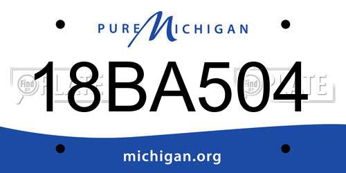 18BA504 Michigan License Plate