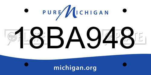 18BA948 Michigan License Plate