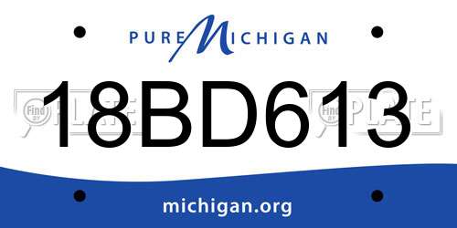 18BD613 Michigan License Plate