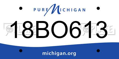 18BO613 Michigan License Plate