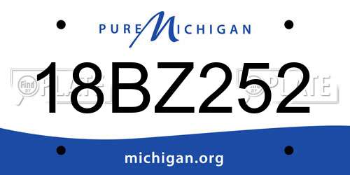 18BZ252 Michigan License Plate