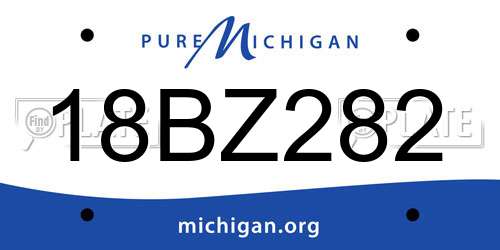 18BZ282 Michigan License Plate