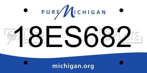 18ES682 Michigan License Plate