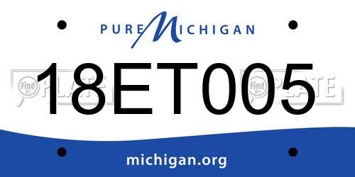 18ET005 Michigan License Plate