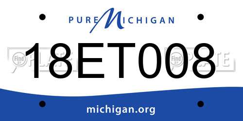 18ET008 Michigan License Plate