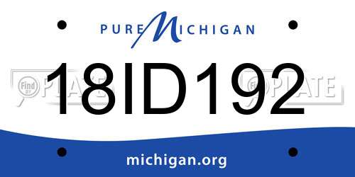 18ID192 Michigan License Plate