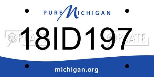 18ID197 Michigan License Plate