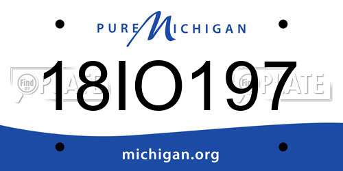18IO197 Michigan License Plate