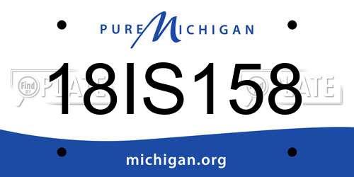 18IS158 Michigan License Plate