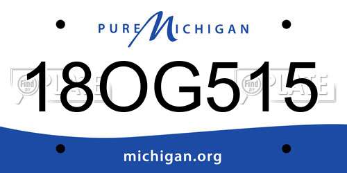 18OG515 Michigan License Plate