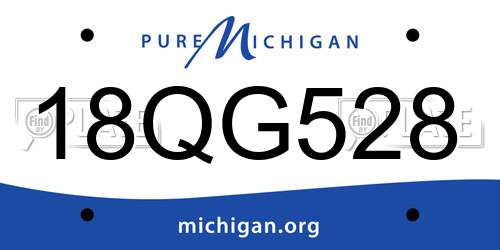 18QG528 Michigan License Plate