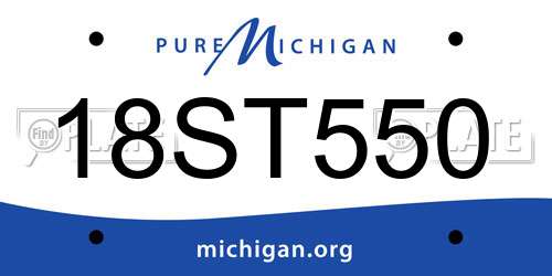 18ST550 Michigan License Plate