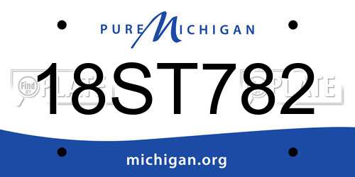 18ST782 Michigan License Plate