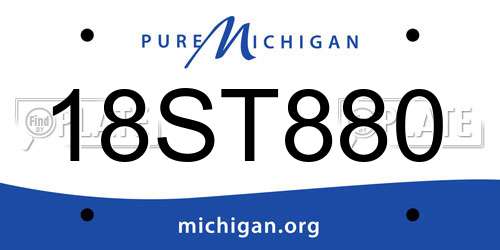 18ST880 Michigan License Plate